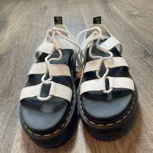 Dr. Martens white lace up sandals eu 39 us 8/8.5
